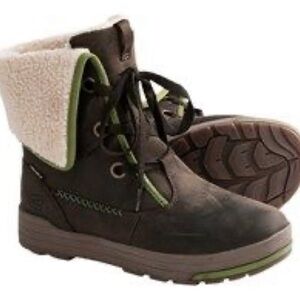 WOMEN’S Keen Snowmass Ankle Waterproof Winter Boots Size 6.5 Brown Green